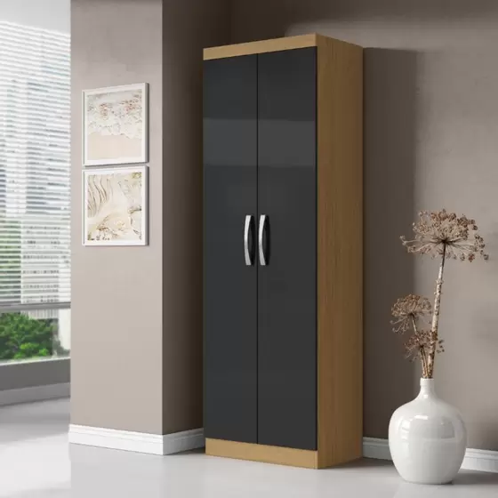 Armário Multiuso 2 Portas New atacama grafite 1